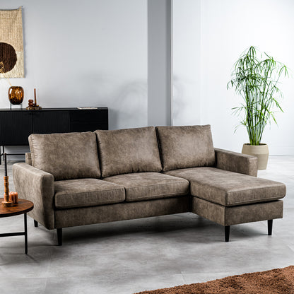 Hoekbank Lindsay | Taupe Savannah | Longchair L+R