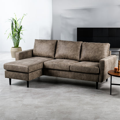 Hoekbank Lindsay | Taupe Savannah | Longchair L+R