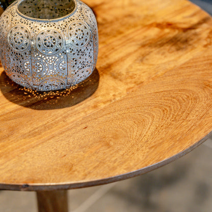 Bijzettafel Flare | Naturel Mangohout