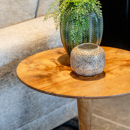 Bijzettafel Flare | Naturel Mangohout