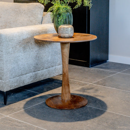 Bijzettafel Flare | Naturel Mangohout