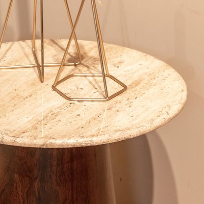 Bijzettafel Valentino | Rond | Bruin Mangohout