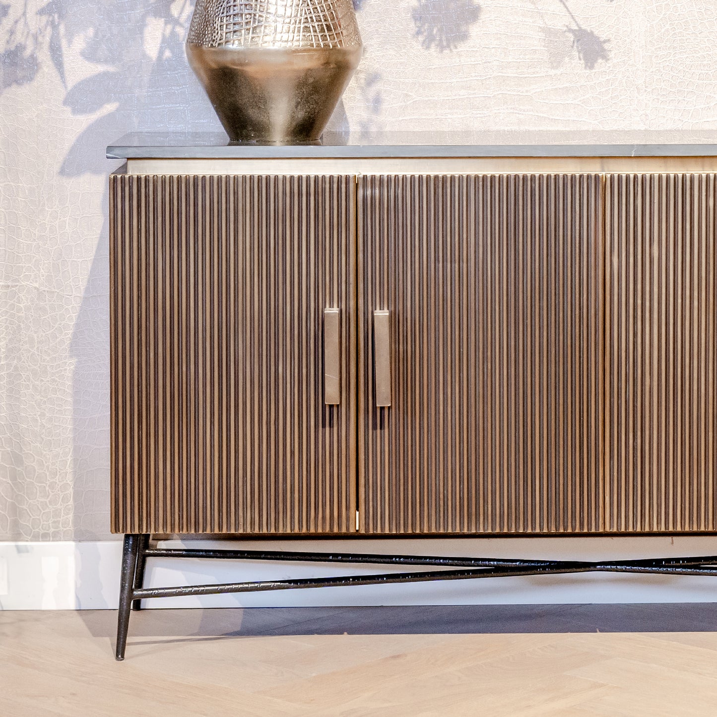 Dressoir Ironville | Zwart en Goud Marmer