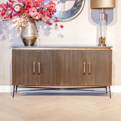 Dressoir Ironville | Zwart en Goud Marmer