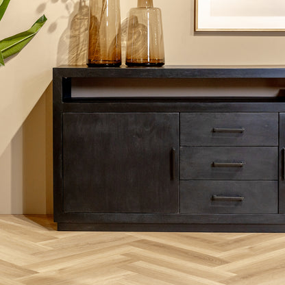 Dressoir Jaxx | Zwart Mangohout
