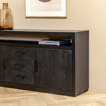 Dressoir Jaxx | Zwart Mangohout