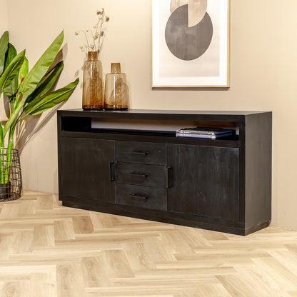 Dressoir Jaxx | Zwart Mangohout