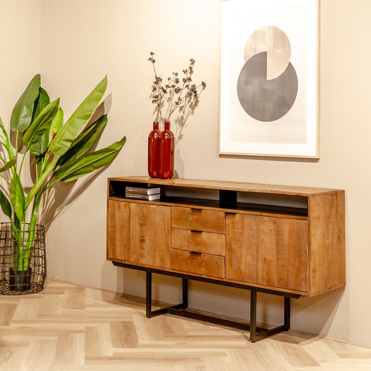 Dressoir Valdez | 150 cm | Naturel Mangohout