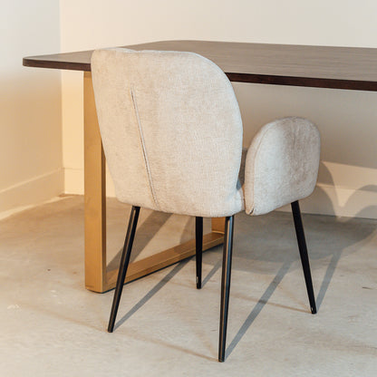 Eetkamerstoel Bobby | Beige Stof