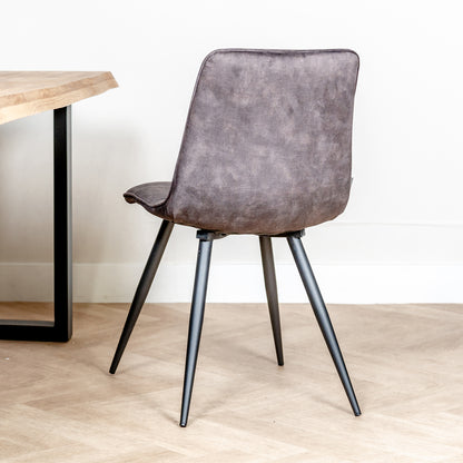 Eetkamerstoel Jelt | Antraciet Velours