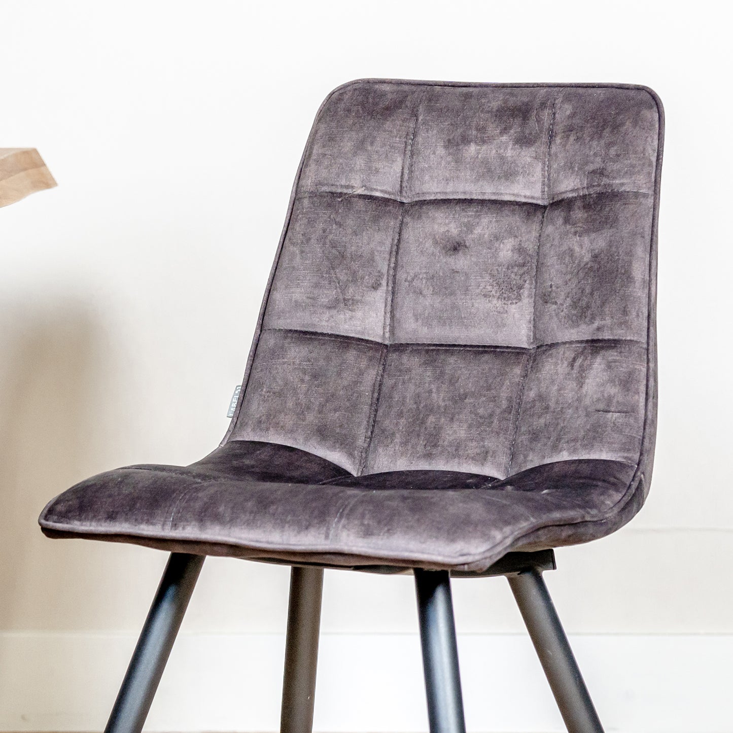 Eetkamerstoel Jelt | Antraciet Velours