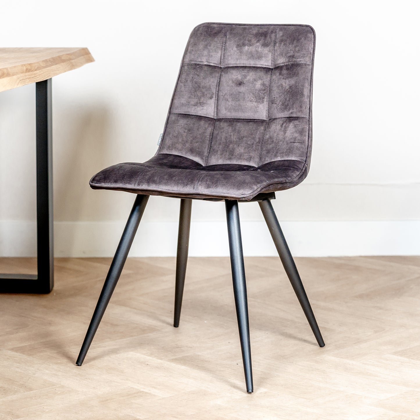 Eetkamerstoel Jelt | Antraciet Velours