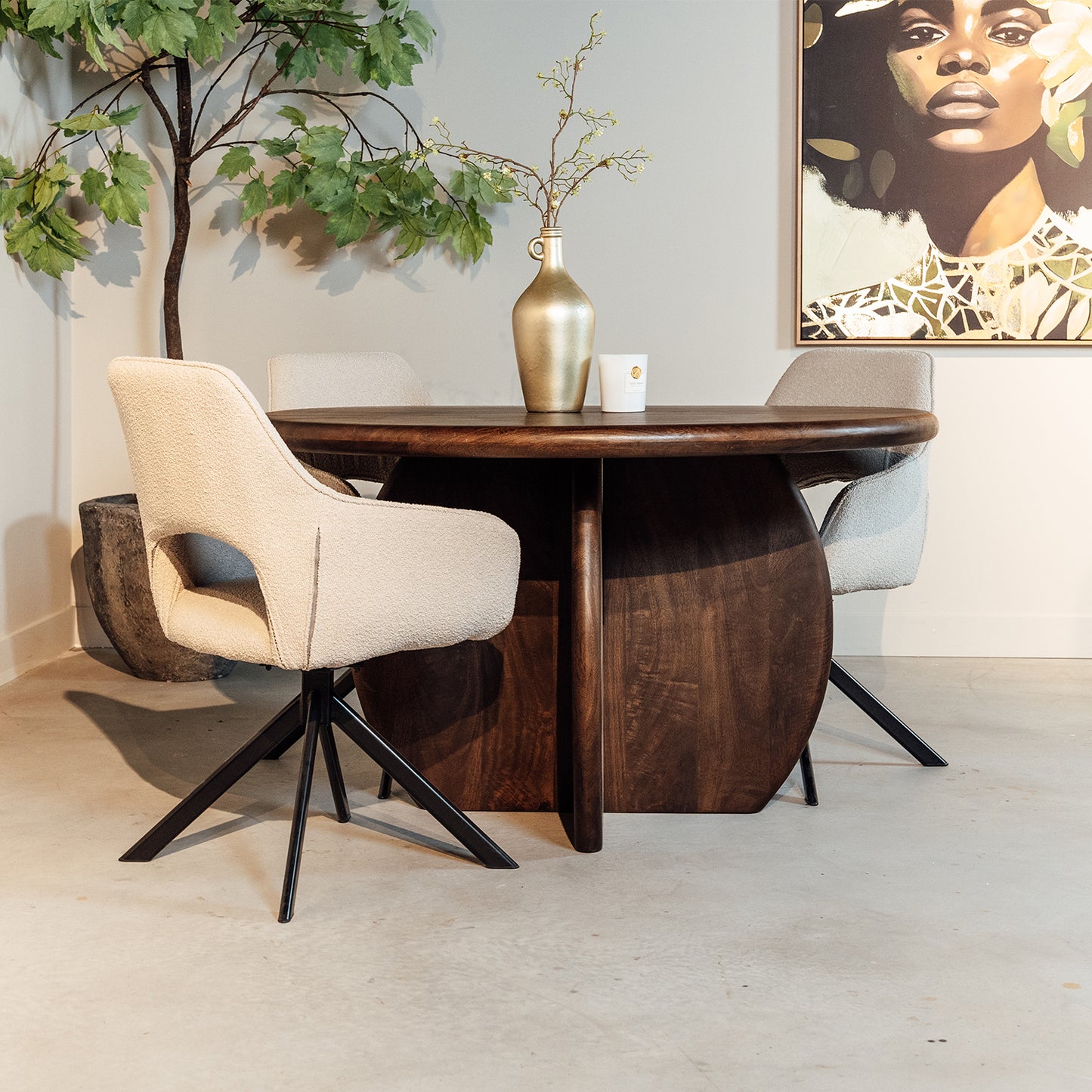 Eettafel Belly | Mango Walnoot