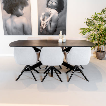 Eettafel Akagi | Deens Ovaal | Acacia Black