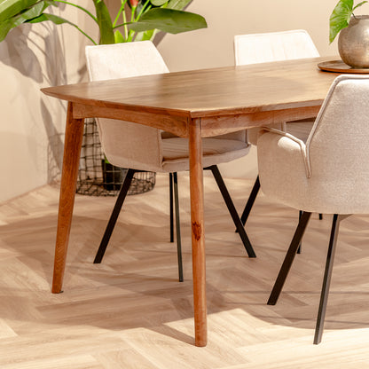 Eettafel Elias | Rechthoek | Naturel Mangohout