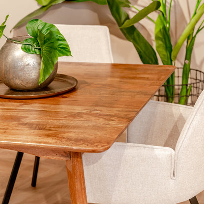 Eettafel Elias Vierkant | Naturel Mangohout