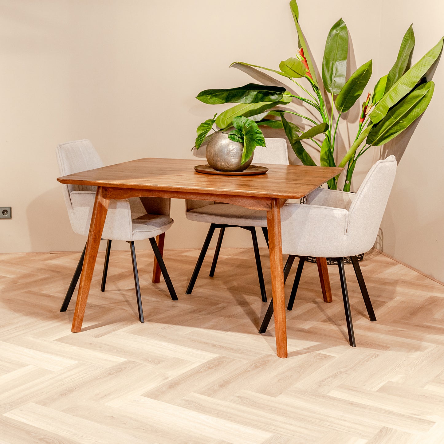 Eettafel Elias Vierkant | Naturel Mangohout