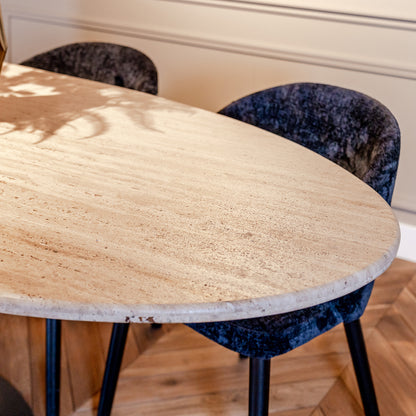 Eettafel Hampton | Ovaal | Travertin