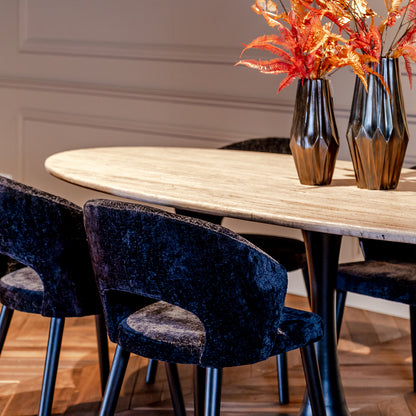 Eettafel Hampton | Ovaal | Travertin