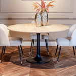 Eettafel Hampton | 140Ø | Travertin