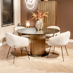 Eettafel Ironville | Zwart/Goud Marmer