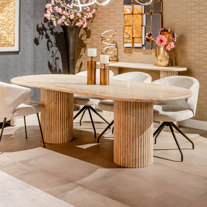 Eettafel La Cantera | Naturel Travertin