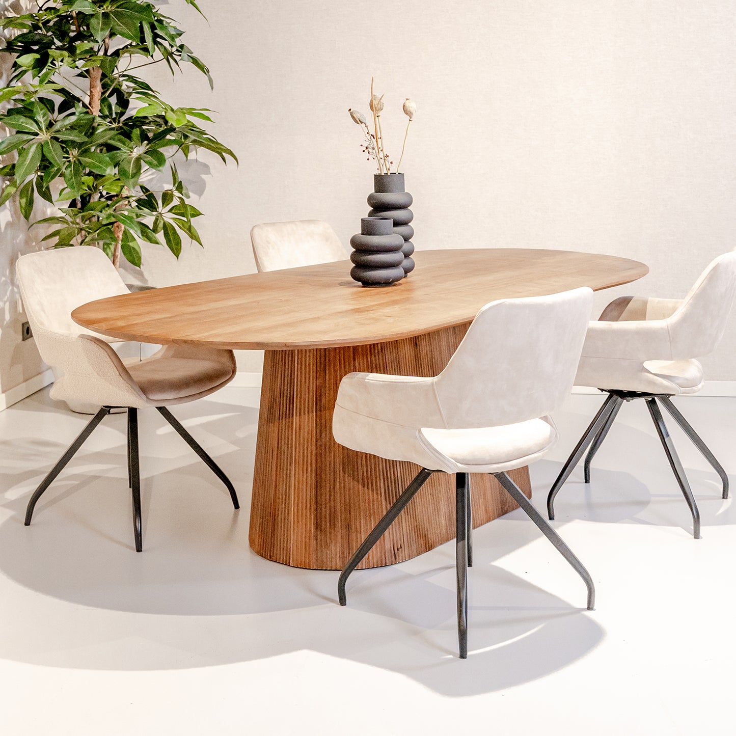 Eettafel Salvator | Ovaal | Naturel Mangohout