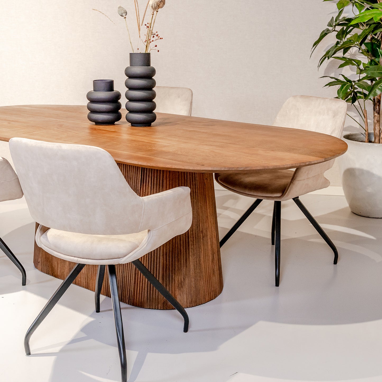 Eettafel Salvator | Ovaal | Naturel Mangohout