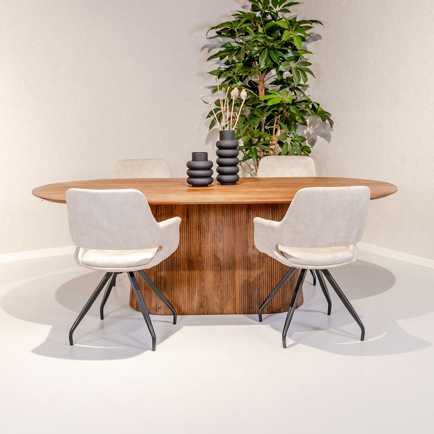 Eettafel Salvator | Ovaal | Naturel Mangohout