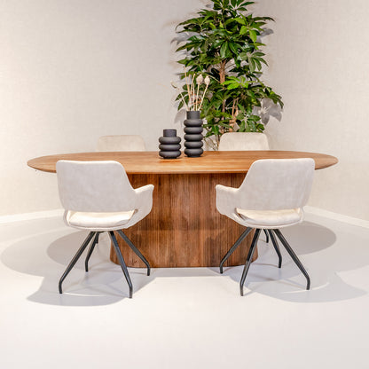 Eettafel Salvator | Ovaal | Naturel Mangohout
