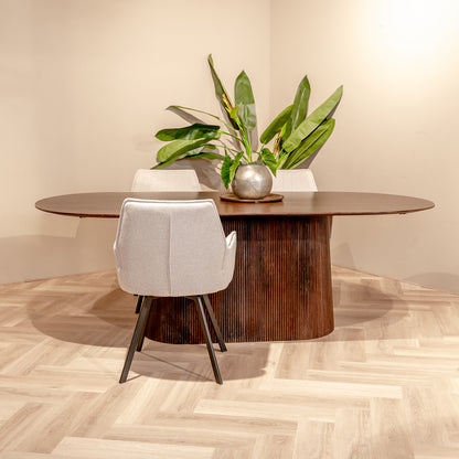 Eettafel Salvator | Ovaal | Walnoot Mangohout