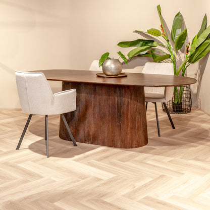Eettafel Salvator | Ovaal | Walnoot Mangohout
