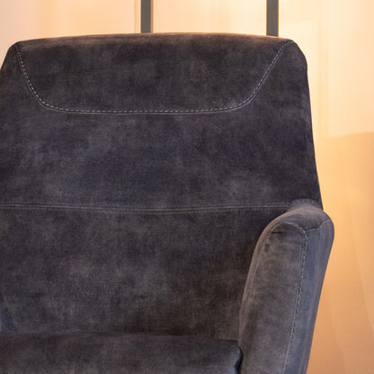 Fauteuil Toby Velours Antraciet