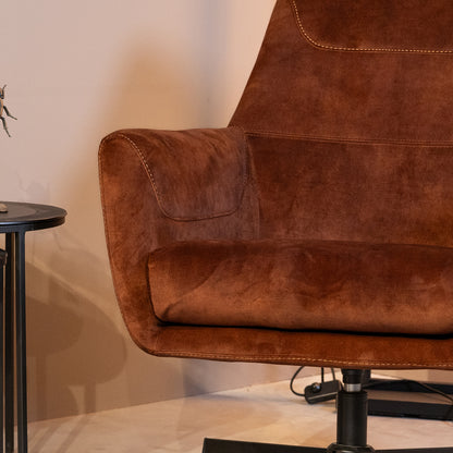 Fauteuil Toby Velours Rust