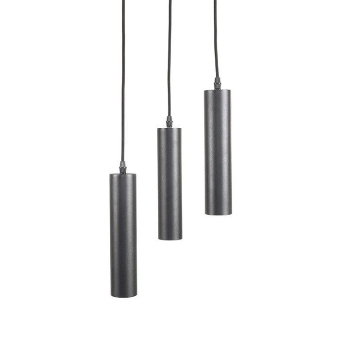 Hanglamp Ferroli | 3-lichts | Zwart Metaal
