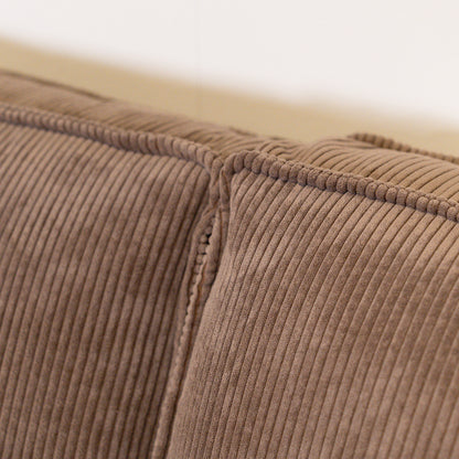 Hoekbank Derby | Bruin Ribcord | Longchair L+R