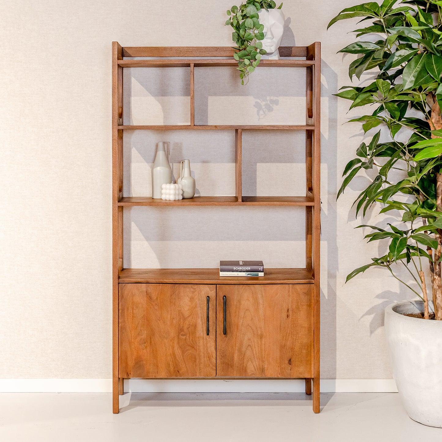 Boekenkast Brix Damian | Mangohout | Naturel hout