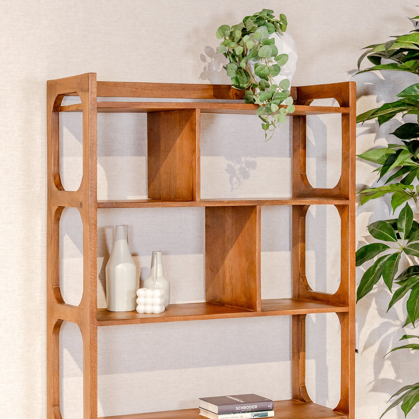 Boekenkast Brix Damian | Mangohout | Naturel hout