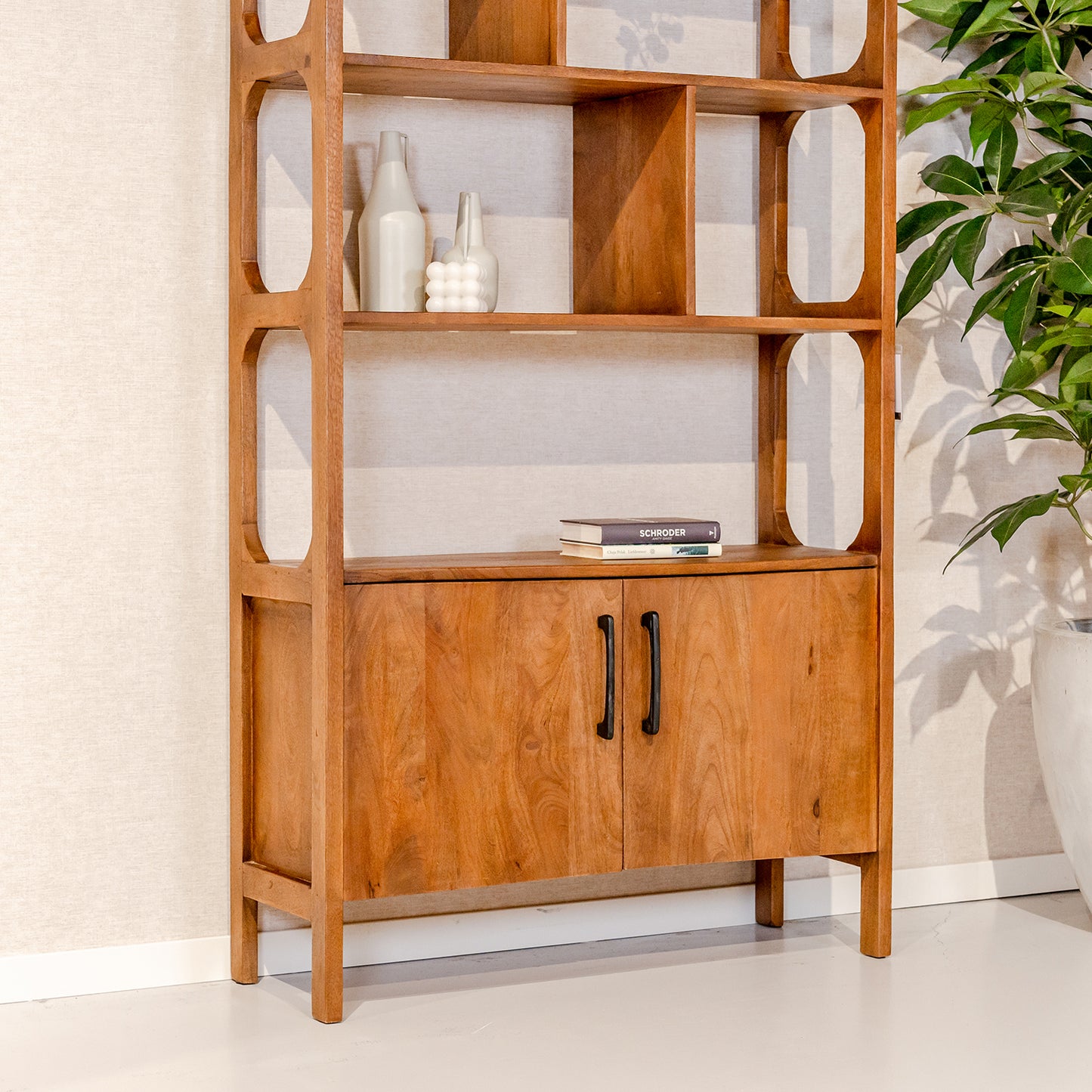 Boekenkast Brix Damian | Mangohout | Naturel hout