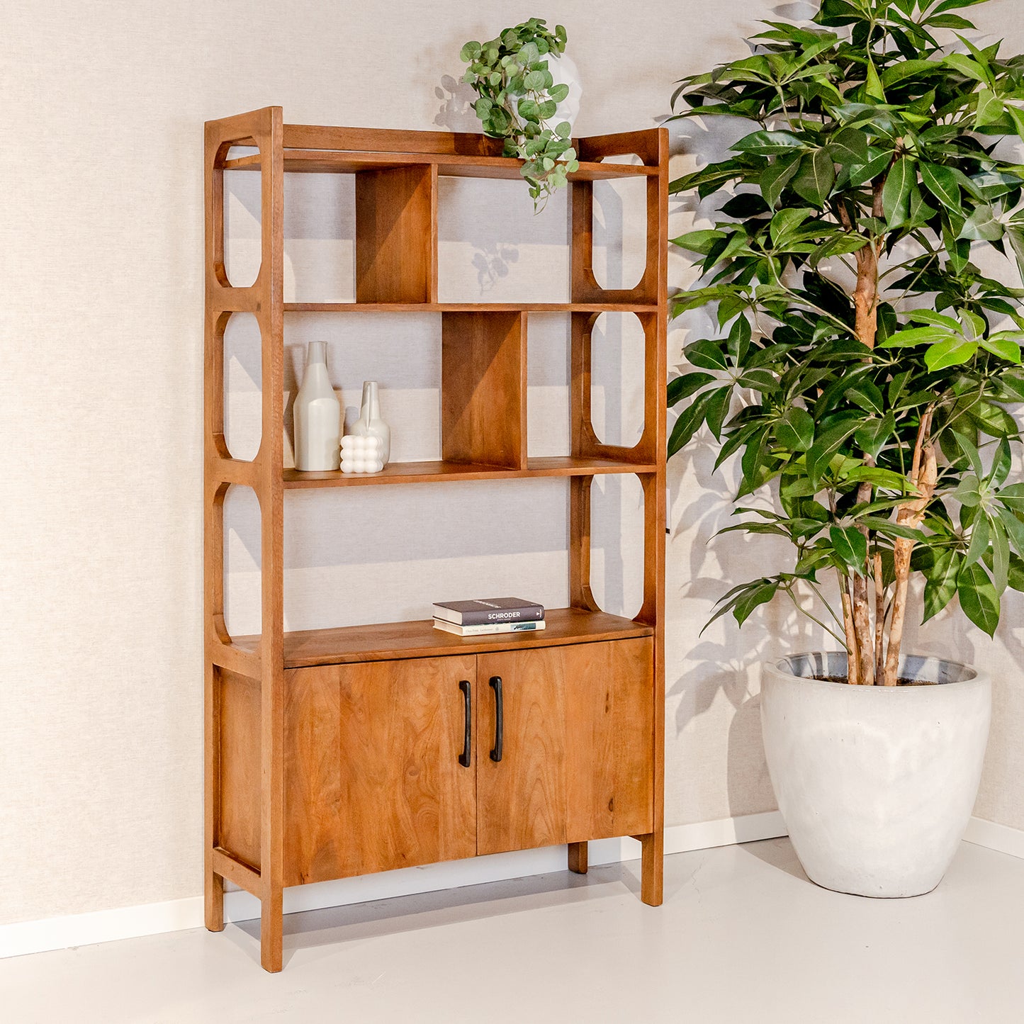 Boekenkast Brix Damian | Mangohout | Naturel hout