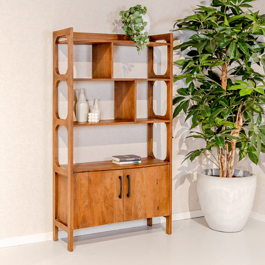 Boekenkast Brix Damian | Mangohout | Naturel hout