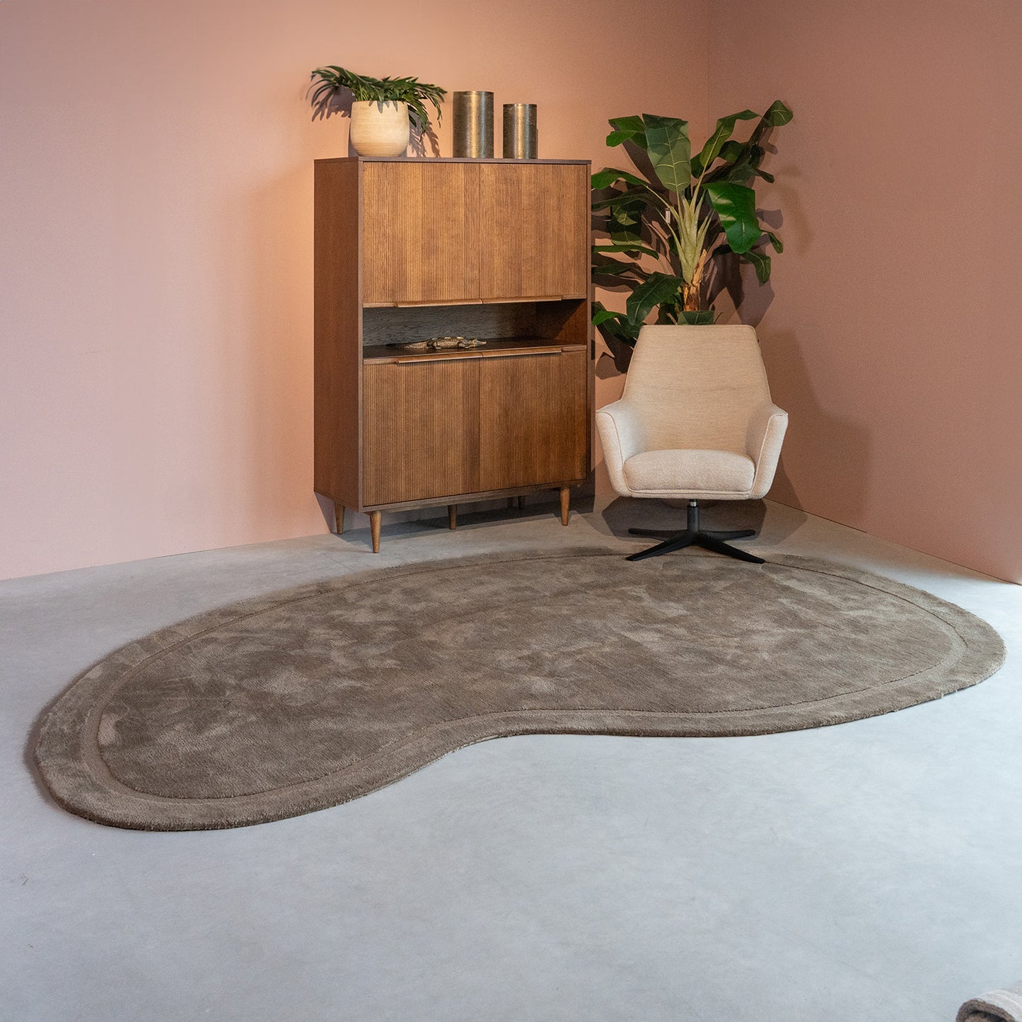 Vloerkleed Mody | Taupe | 160x230 cm