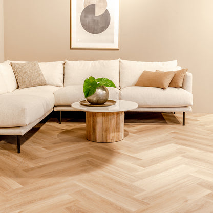 Salontafel Brix Nova | Rond | Wit Marmer Mangohout