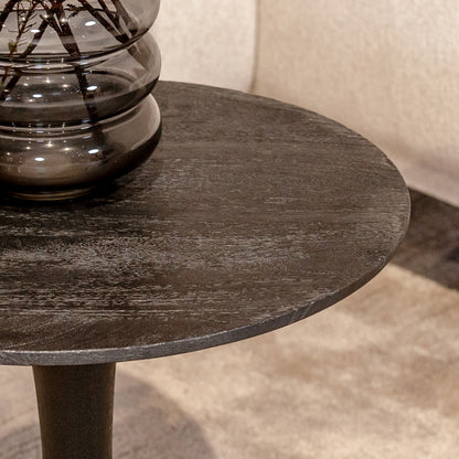 Salontafel Brix Vivian | Rond | Zwart Mangohout