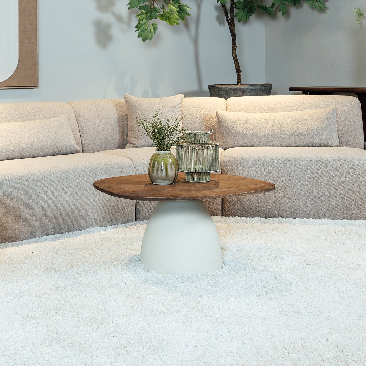 Salontafel Cornetto | Malaga Brown | Organisch | 65cm