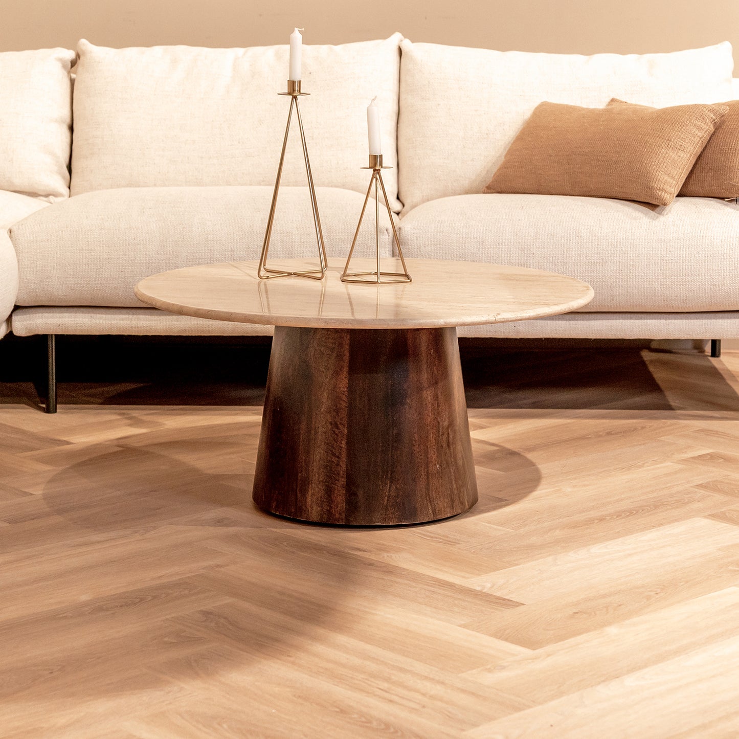 Salontafel Valentino | Rond | Bruin Mangohout