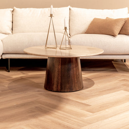 Salontafel Valentino | Rond | Bruin Mangohout