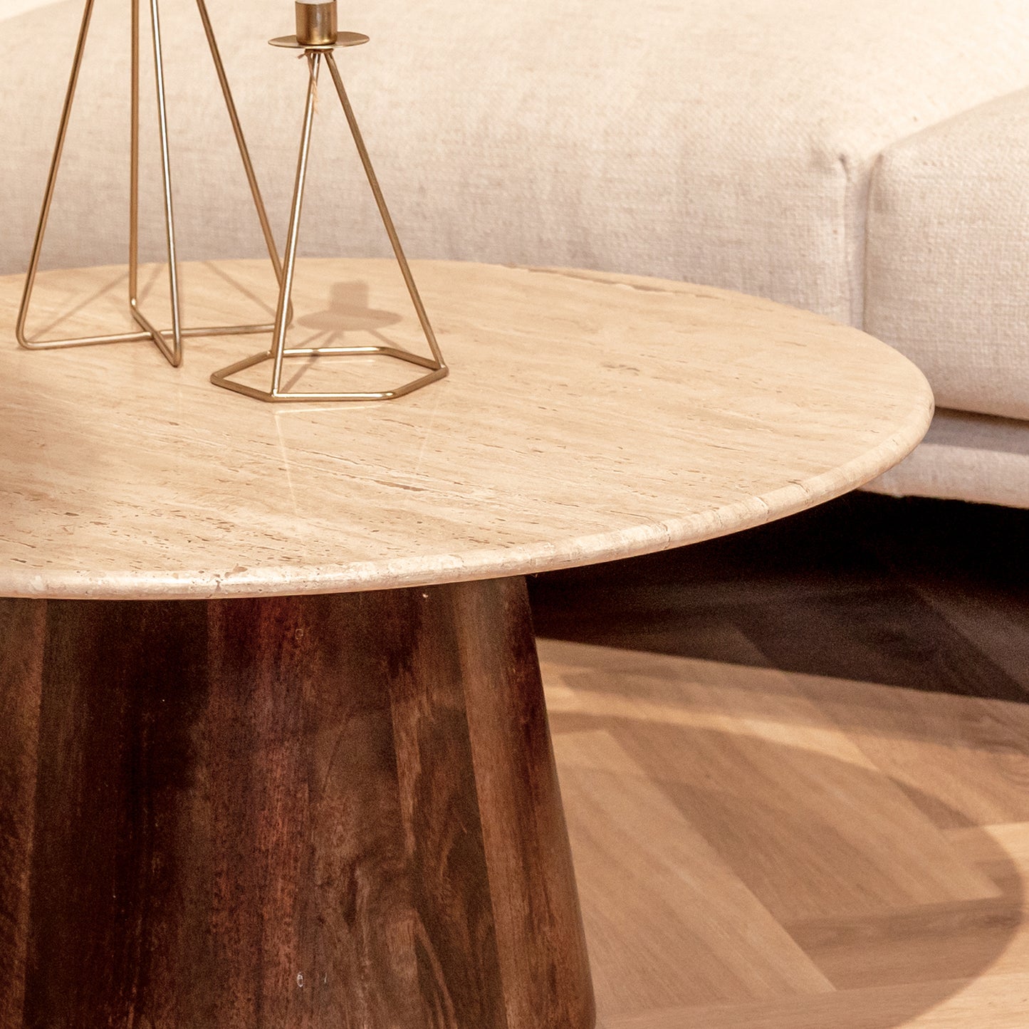 Salontafel Valentino | Rond | Bruin Mangohout