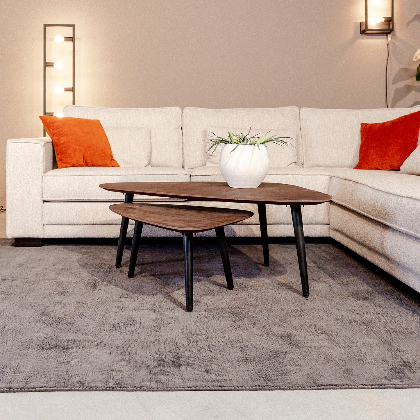 Salontafel Set Rock | Espresso Mangohout