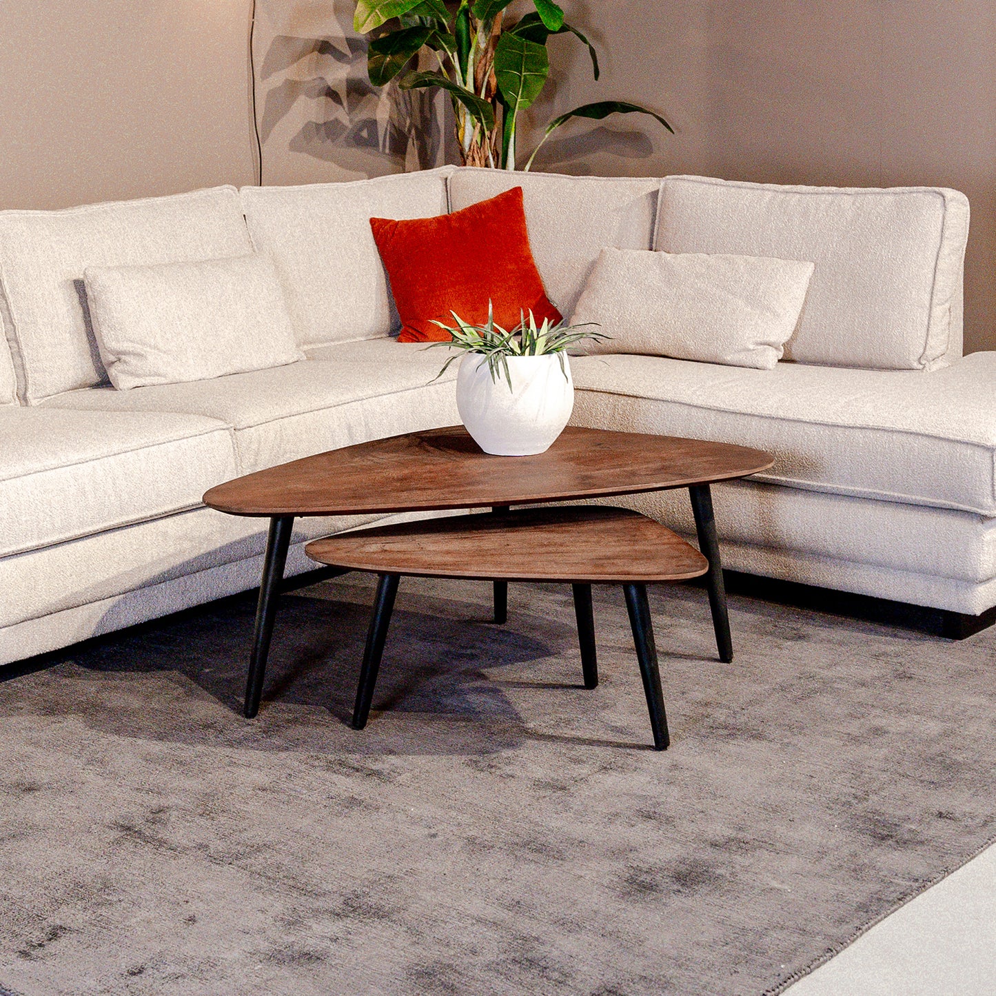 Salontafel Set Rock | Espresso Mangohout